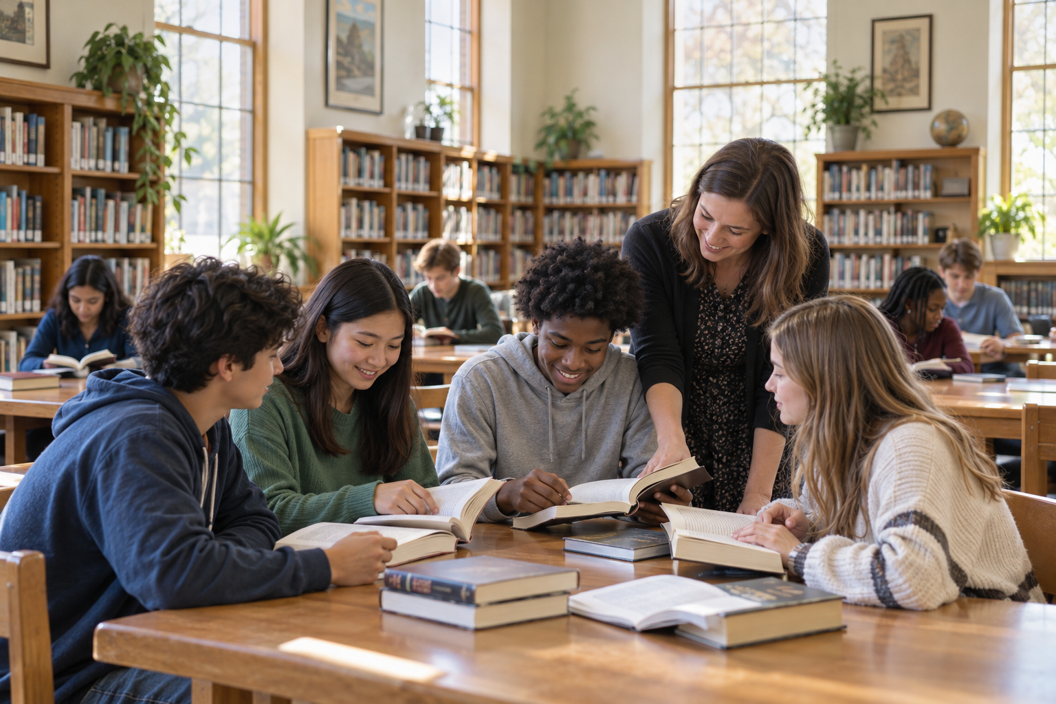 Reading and communication — illustrative school image