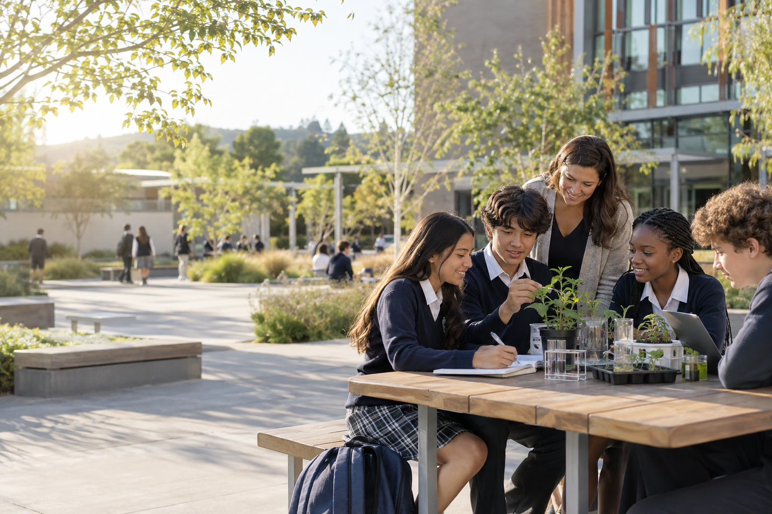 Creative and outdoor learning — illustrative school image